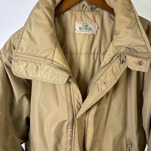 Tan Vintage Red Head Puffer Jacket - Picture 2 of 4